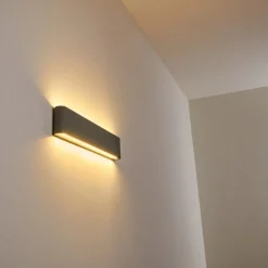 Applique Murale D'Exterieur Tinglev Led Gris, 2 Lumieres