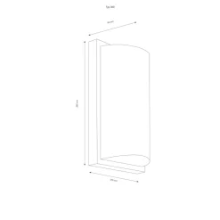 Applique Murale D'Exterieur Lcd 039Sen Noir, 1 Lumiere, Detecteur De Mouvement
