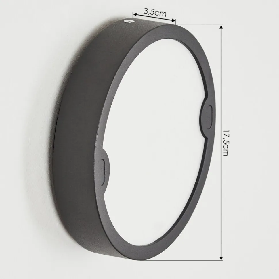 Applique Murale D'Exterieur Ruosina Led Anthracite, 1 Lumiere