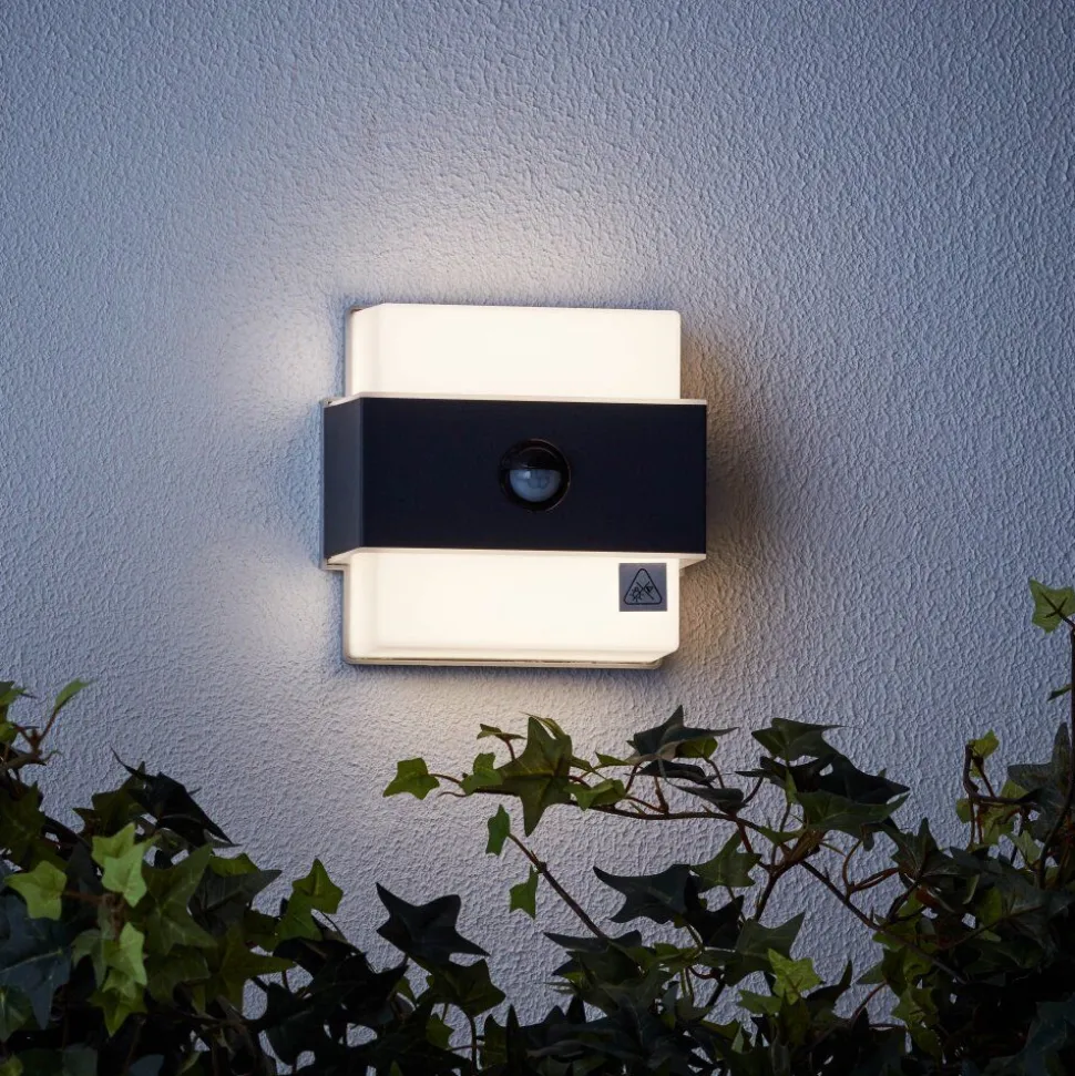 Applique Murale D'Exterieur Brilliant Archie Led Noir, 1 Lumiere, Detecteur De Mouvement