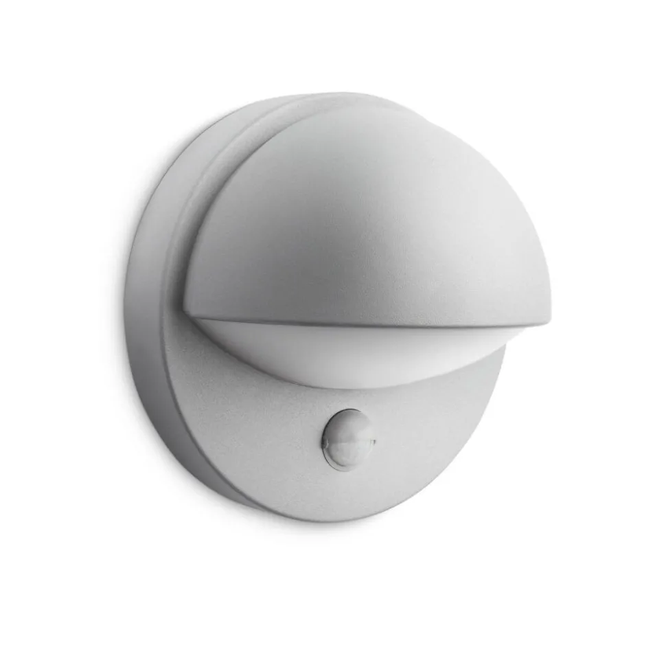Applique Murale D'Exterieur Philips Mygarden June Gris, 1 Lumiere, Detecteur De Mouvement