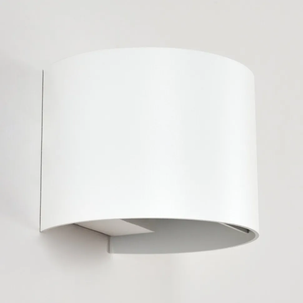 Applique Murale D'Exterieur Tamarin Led Blanc, 2 Lumieres
