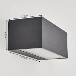 Applique Murale D'Exterieur Spidern Led Anthracite, 1 Lumiere, Changeur De Couleurs