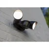 Applique Murale D'Exterieur Lutec Shrimp Led Noir, 1 Lumiere, Detecteur De Mouvement