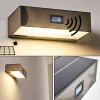 Applique Murale D'Exterieur Attu Led Nickel Mat, 1 Lumiere, Detecteur De Mouvement