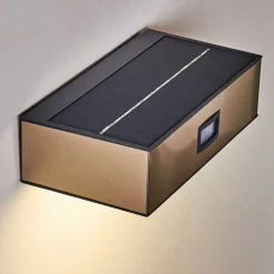 Applique Murale D'Exterieur Attu Led Nickel Mat, 1 Lumiere, Detecteur De Mouvement