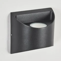 Applique Murale D'Exterieur Suriyaco Led Noir, 2 Lumieres