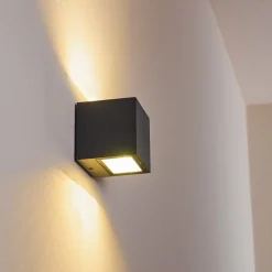Applique Murale D'Exterieur Spidern Led Anthracite, 1 Lumiere