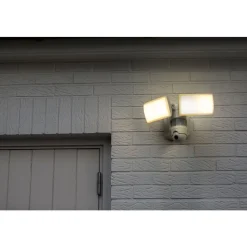 Applique Murale D'Exterieur Lutec Libra Led Blanc, 1 Lumiere, Detecteur De Mouvement