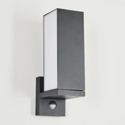 Applique Murale D'Exterieur Swanek Led Anthracite, 1 Lumiere, Detecteur De Mouvement