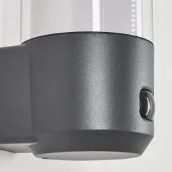 Applique Murale D'Exterieur Gondoyer Anthracite, 1 Lumiere, Detecteur De Mouvement