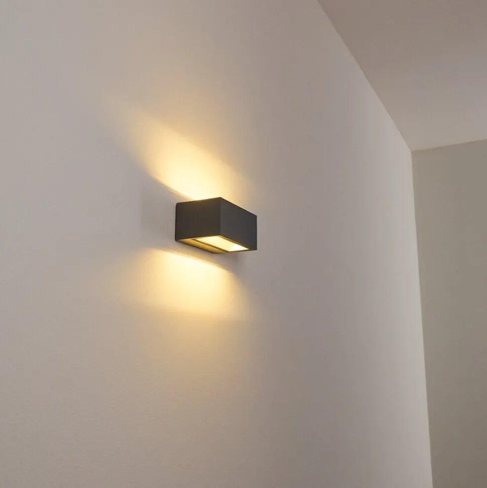 Applique Murale D'Exterieur Spidern Led Anthracite, 1 Lumiere