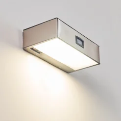 Applique Murale D'Exterieur Led Nickel Mat, 1 Lumiere