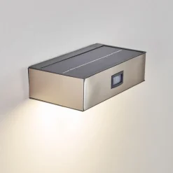 Applique Murale D'Exterieur Led Nickel Mat, 1 Lumiere