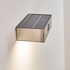 Applique Murale D'Exterieur Led Nickel Mat, 1 Lumiere