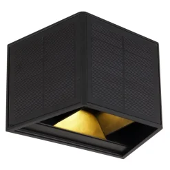 Applique Murale D'Exterieur Globo Solar Led Noir, 1 Lumiere