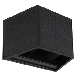 Applique Murale D'Exterieur Globo Solar Led Noir, 1 Lumiere