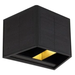 Applique Murale D'Exterieur Globo Solar Led Noir, 1 Lumiere