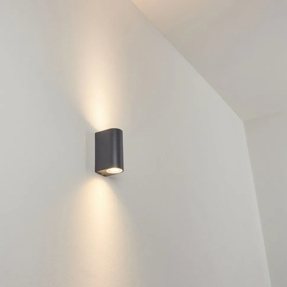 Applique Murale D'Exterieur Kingstown Anthracite, 2 Lumieres