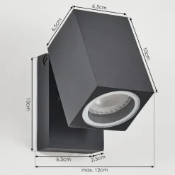 Applique Murale D'Exterieur Skaabu Anthracite, 1 Lumiere