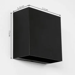 Applique Murale D'Exterieur Spidern Led Noir, 1 Lumiere