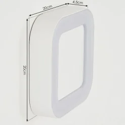 Applique Murale D'Exterieurpaleroo Led Blanc, 1 Lumiere