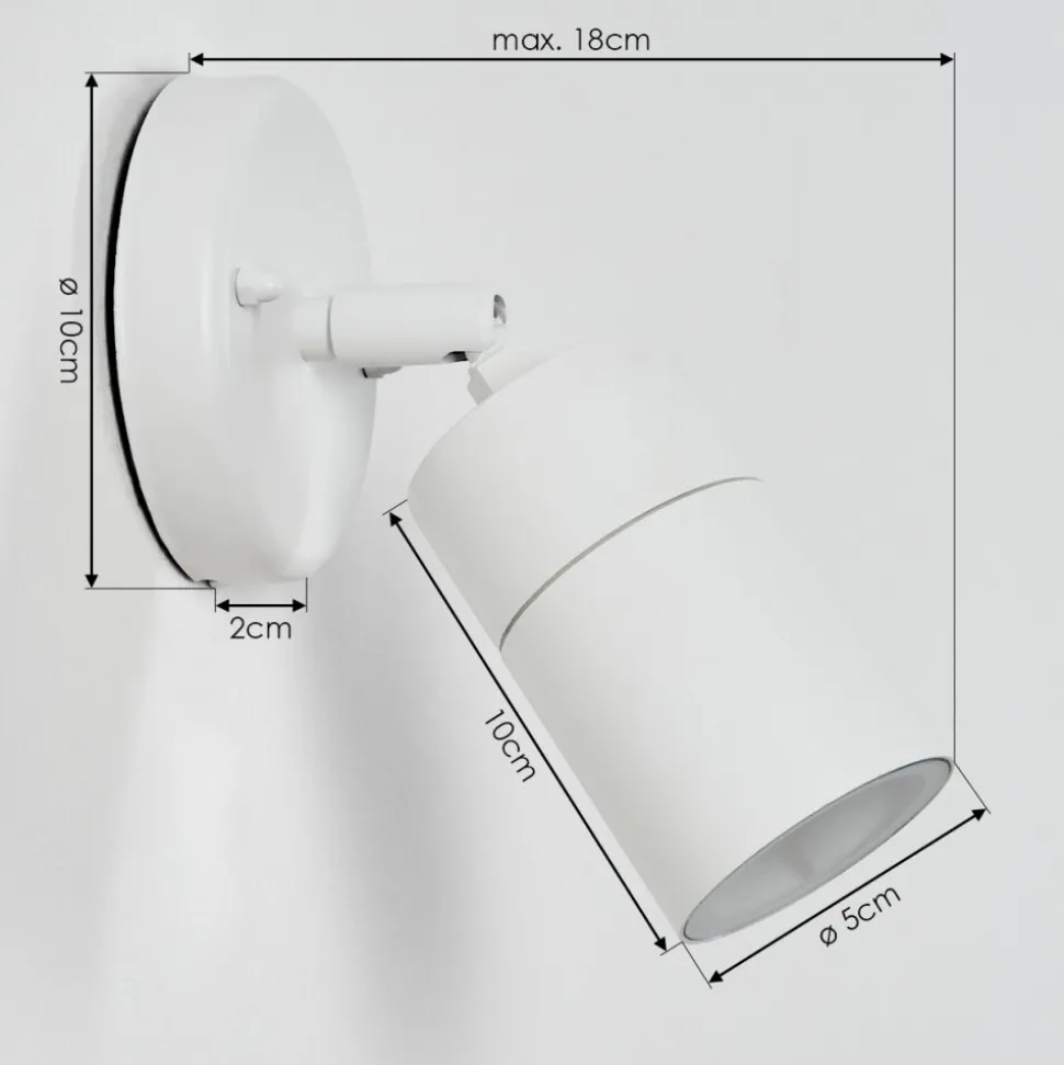 Applique Murale D'Exterieur Aketohoin Led Blanc, 1 Lumiere