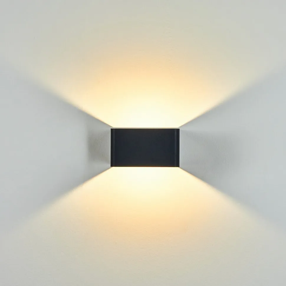 Applique Murale D'Exterieur Tematou Led Noir, 1 Lumiere
