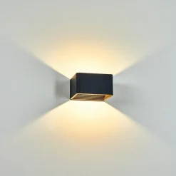 Applique Murale D'Exterieur Tematou Led Noir, 1 Lumiere