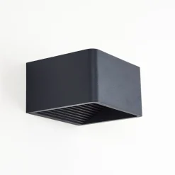 Applique Murale D'Exterieur Tematou Led Noir, 1 Lumiere