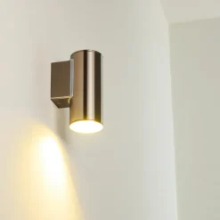 Applique Murale D'Exterieur Brachy Led Acier Inoxydable, 1 Lumiere