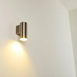 Applique Murale D'Exterieur Brachy Led Acier Inoxydable, 1 Lumiere