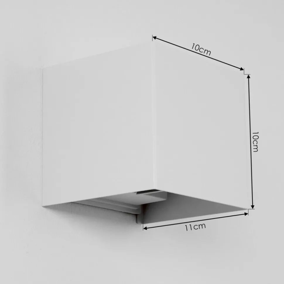 Applique Murale D'Exterieur Everton Led Blanc, 2 Lumieres