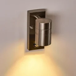Applique Murale D'Exterieur Froslev Led Chrome, 1 Lumiere, Detecteur De Mouvement