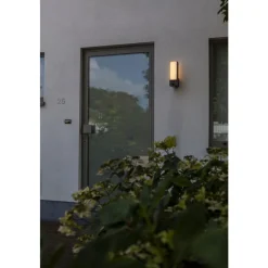 Applique Murale D'Exterieur Lutec Cuba Led Anthracite, 1 Lumiere, Detecteur De Mouvement