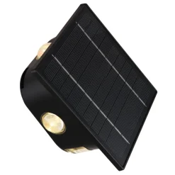 Applique Murale D'Exterieur Globo Solar Led Noir, 1 Lumiere