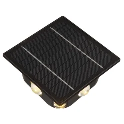 Applique Murale D'Exterieur Globo Solar Led Noir, 1 Lumiere