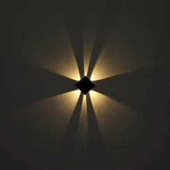 Applique Murale D'Exterieur Globo Solar Led Noir, 1 Lumiere