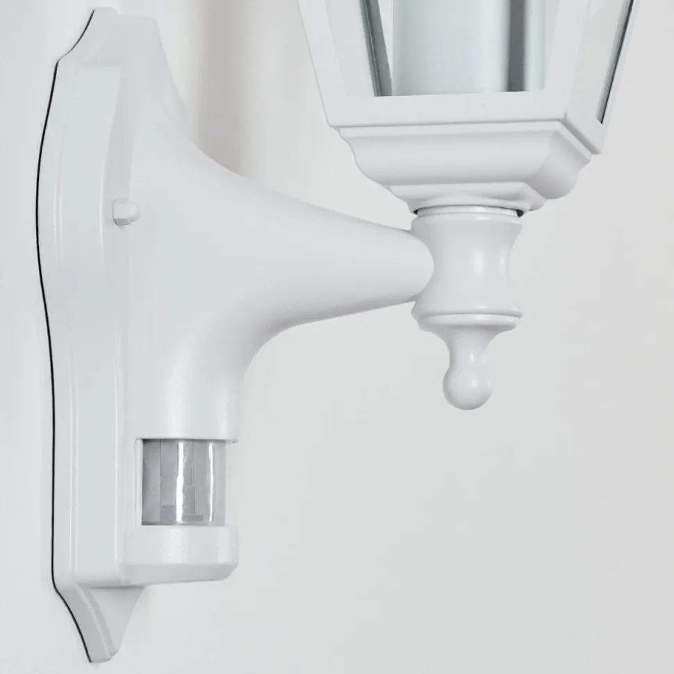 Applique Murale D'Exterieur Naofe Blanc, 1 Lumiere, Detecteur De Mouvement