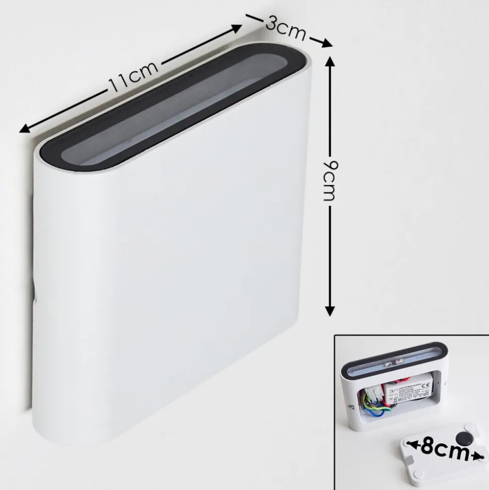 Applique Murale D'Exterieur Tinglev Led Blanc, 2 Lumieres