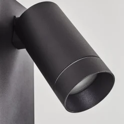 Applique Murale D'Exterieur Hakamken Noir, 2 Lumieres, Detecteur De Mouvement