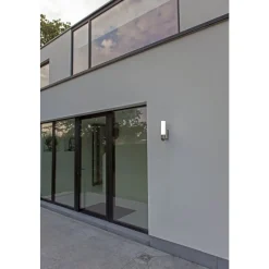 Applique Murale D'Exterieur Lutec Elara Led Acier Inoxydable, 1 Lumiere, Detecteur De Mouvement