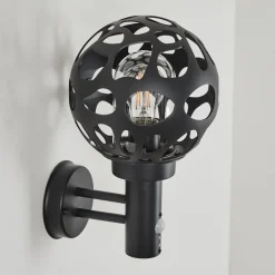 Applique Murale D'Exterieur Saaseg Anthracite, 1 Lumiere, Detecteur De Mouvement