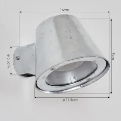Applique Murale D'Exterieurcook Acier Inoxydable, Zingue, 1 Lumiere