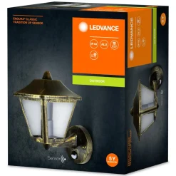 Applique Murale D'Exterieur Ledvance Endura® Or, Noir, 1 Lumiere, Detecteur De Mouvement