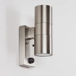 Applique Murale D'Exterieurbessiebelle Acier Inoxydable, 2 Lumieres, Detecteur De Mouvement
