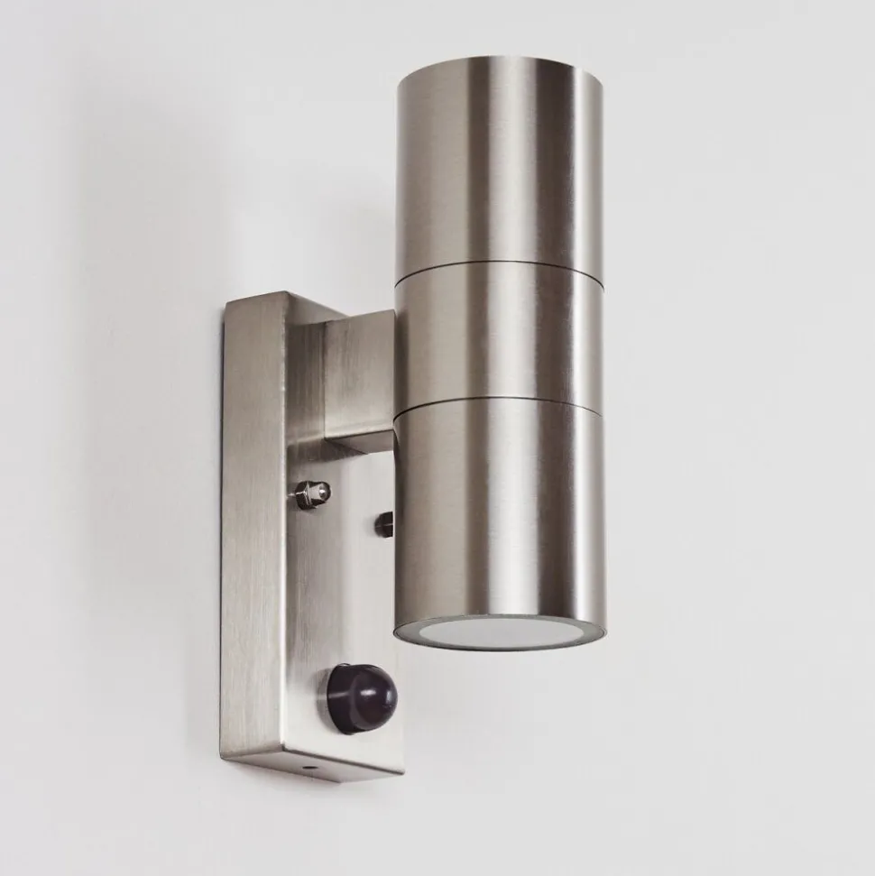 Applique Murale D'Exterieurbessiebelle Acier Inoxydable, 2 Lumieres, Detecteur De Mouvement