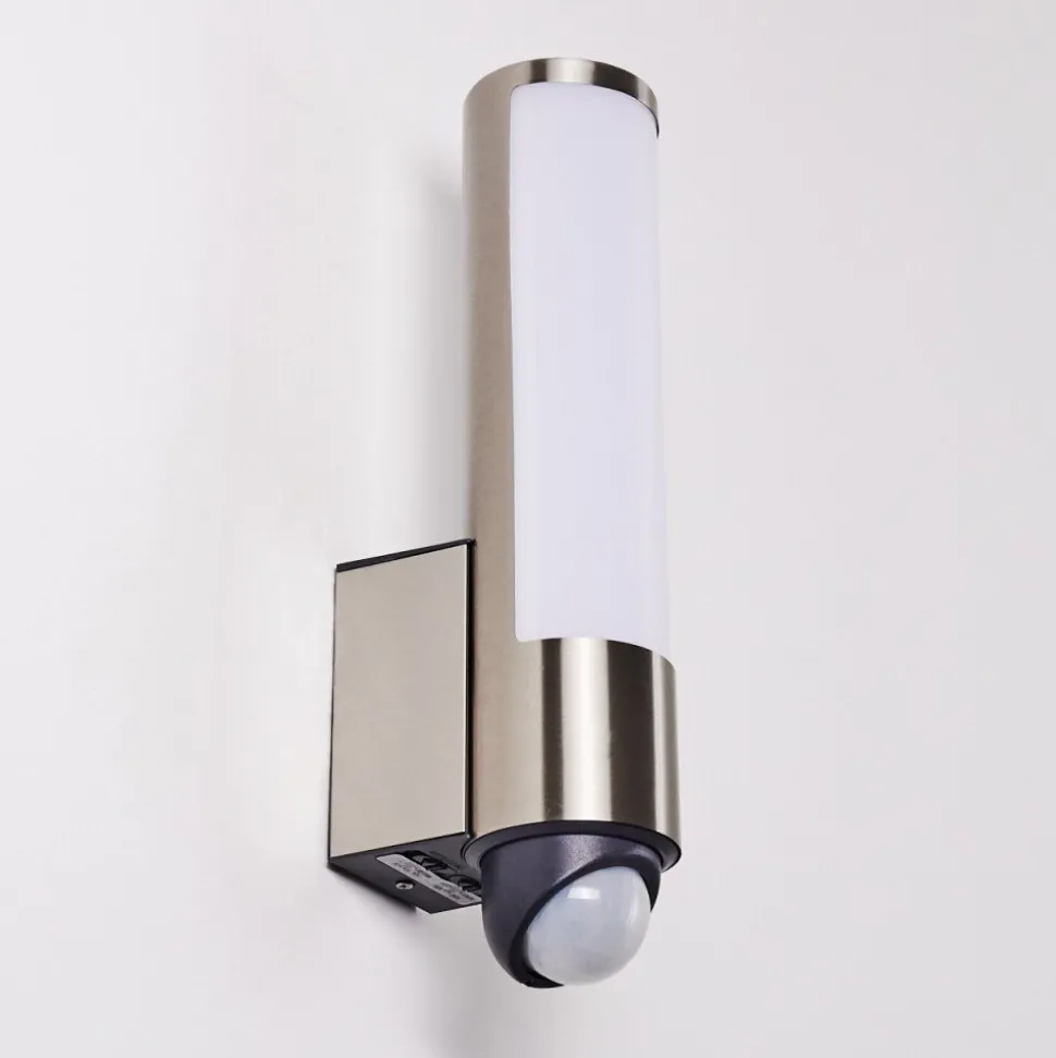 Applique Murale D'Exterieur Vason Led Acier Inoxydable, 1 Lumiere, Detecteur De Mouvement