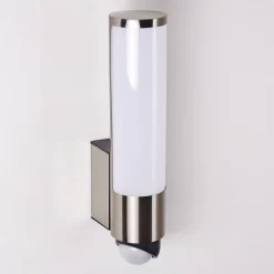 Applique Murale D'Exterieur Vason Led Acier Inoxydable, 1 Lumiere, Detecteur De Mouvement