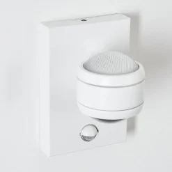 Applique Murale D'Exterieur Borlo Led Blanc, 2 Lumieres, Detecteur De Mouvement
